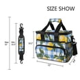 thumbnail image 3 of FORMRS Insulated Cooler Bag 24 Cans Capacity Soft Leakproof Lunch Box with Side Pockets, Light Blue Plaid, 3 of 7