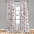 thumbnail image 4 of Ambesonne Animal Art Curtains, Rabbits Llamas Unicorns, Pair of 28"x63", Coral Pale Slate Blue, 4 of 4