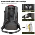 thumbnail image 4 of 50L Hiking Backpack for Men Women, Outdoor Camping Backpacking Backpack, Lightweight Travel Bag, Red - 8013, 4 of 8