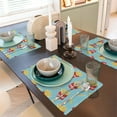 thumbnail image 6 of Placemats Set Of 4 / 6, Cute Fries Light Blue Placemats For Dining Table Indoor/Outdoors Heat Resistant Washable Placemats 18" X 12", 6 of 7