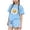 Blue, variant on Girls Summer Outfit Sets, Casual Elastic Waist Floral Print Vacation Kids Two-Piece Sets Watermelon Red Size 13-14 T