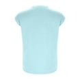 thumbnail image 6 of YUGYXL Women's Textured Short Sleeve Tees Cup Sleeve Tshirts Summer Lightweight Business Tops Holiday Shirts with Pocket Blue M, 6 of 7