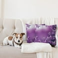 thumbnail image 4 of Ambesonne Christmas Throw Pillow Cover 2 Pack, Xmas Stars Backdrop, 24", Purple, 4 of 7