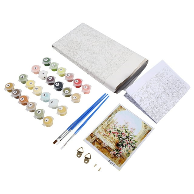 Kit de números, pintura, dibujo, pintura al óleo Digital DIY, decoración de imagen pintada a mano (paisaje de ventana) NikouMX Muebles