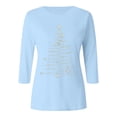 thumbnail image 4 of Kcodviy Chemise de Noël pour Femmes Hauts Scintillants Imprimé Arbre de Noël Quart Hauts et Blouses Manches Courtes Col Rond Blouses et Hauts Tunique Chandail, 4 of 4