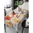 thumbnail image 2 of Retro Floral Rectangle Tablecloth, Red Yellow Tulips Barm Doors Farmhouse Wooden Waterproof & StainResistant Tablecloth, Washable Oil-proof Table Cover for Dining/Party/Wedding/Buffet 54x108 In, 2 of 9