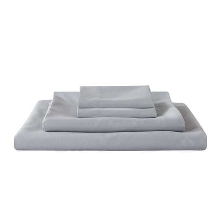 MAINSTAYS ALL IN ONE REVERSIBLE COMFORTER AND SHEET SET, 7-PIECE, FULL, GRAY STRIPE