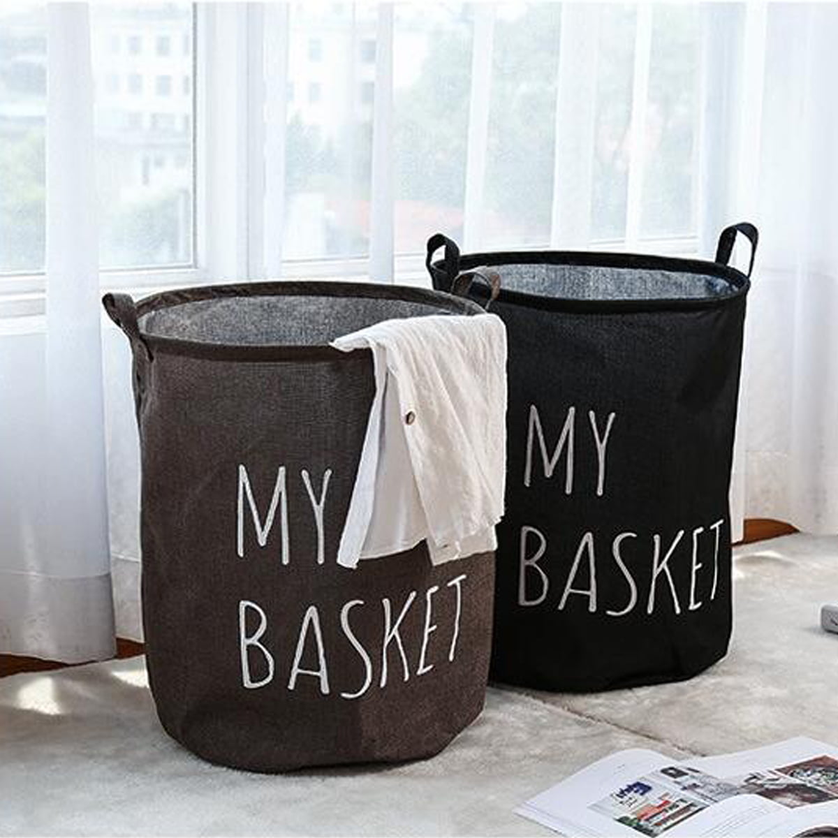 Foldable Dirty Clothes Storage Bag Laundry Basket  Hamper Washing Bin Household 