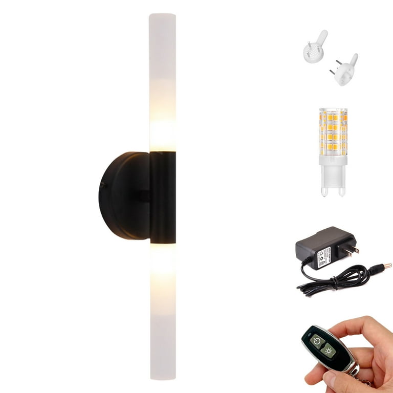 FSLiving Industrial Wall Sconce Rechargeable Battery Operated LED