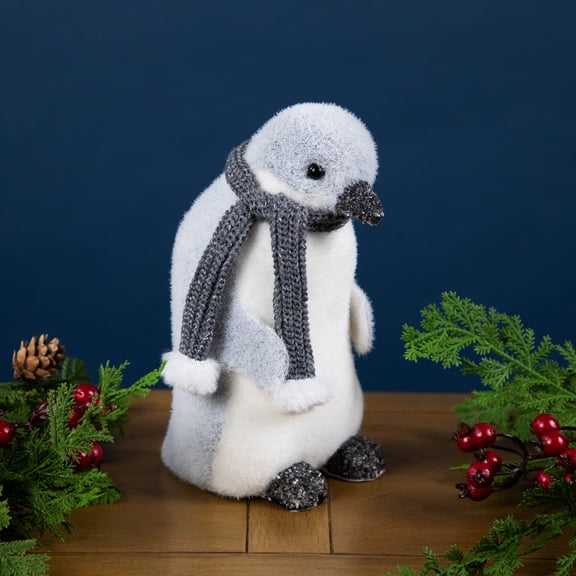 Northlight Penguin in Winter Scarf Christmas Figurine - 7.5"