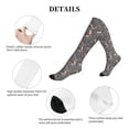 thumbnail image 5 of Lsque Hedgehogs and Flowers1 Pattern Sport Compression Socks for Men & Women 15-20 mmHg Knee High Nurse Pregnant Running Medical and Travel Athletic, 5 of 6