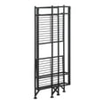 thumbnail image 4 of Pemberly Row Contemporary Two-Tier Tall Folding Black Metal Stand, 4 of 7