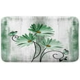 thumbnail image 4 of Rustic Farmhouse Bath Mat, Farm Green Daisy Floral Flowers Butterfly Country Wooden Bath Rug for Bathroom, Grey White Bath Mat Soft Non Slip Bath Rugs, 16X24IN, 4 of 6
