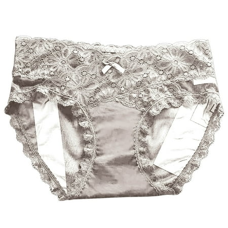 

ZMHEGW 12 Packs Womens Underwear Tummy Control Comfortable Lace Feel Transparent Mid Waist Mesh Ice Silk Traceless Breathable Panties