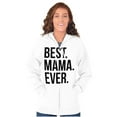 thumbnail image 4 of Best Mama Ever Mom Mommy Mothers Day Womens Plus Size Graphic Zipper Hoodie Brisco Brands 4X, 4 of 5