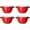 Red, variant on Ecodeco 16 oz Ceramic Soup Bowls with Handles - Stackable - Red Polka Dot - Set of 4