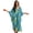 Blue Peacock Feather, variant on Xixirimido Cherry Black Print Women's Kaftan Dresses Plus Size Beach Cover Up V-Neck Batwing Sleeve Swimsuit Coverup Summer Caftan Dress