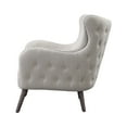 thumbnail image 4 of Uttermost Donya Coastal Fabric Tufted Accent Chair in Cream/Oak/Bronze, 4 of 7
