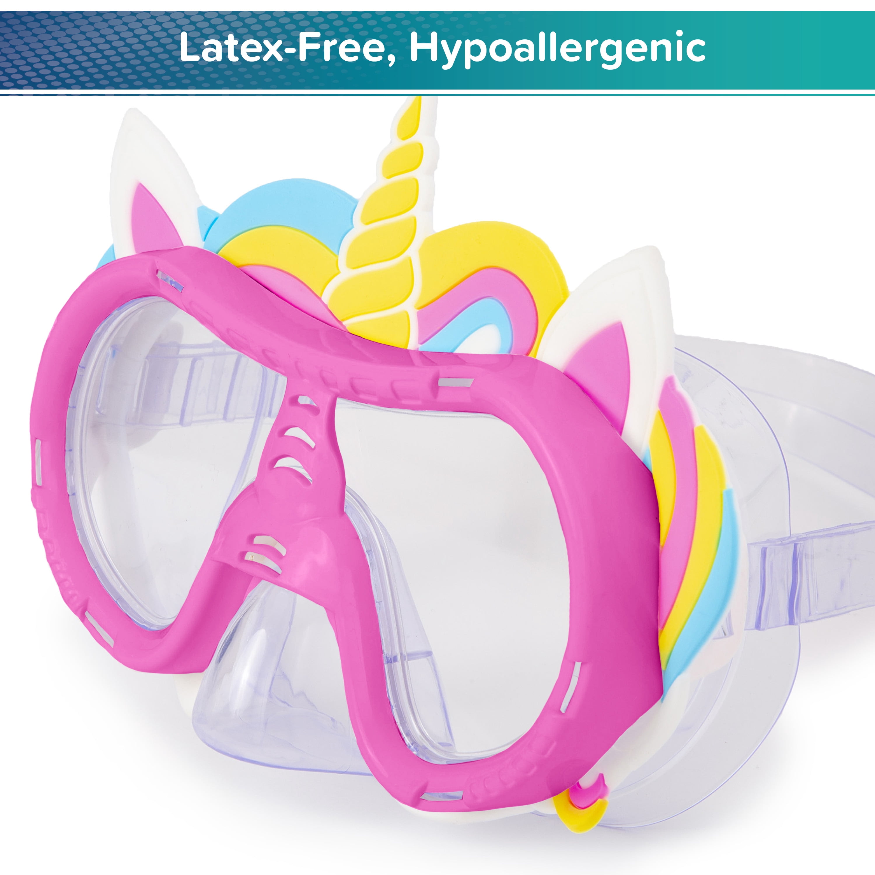 Aqua Dolfino Swim Goggle Mask, Latex-Free, Unicorn