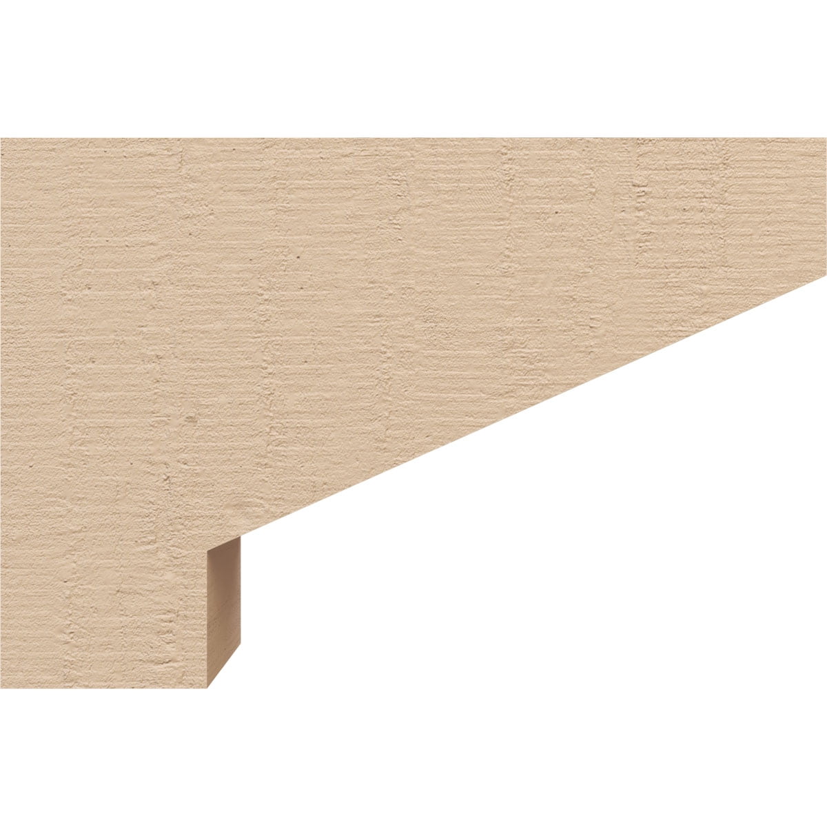 3"W x 9"D x 6"H Classic Clemmons Rough Cedar Woodgrain TimberThane Corbel, Primed Tan