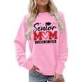 thumbnail image 1 of HUITKMM Sweat à Capuche Blanc pour Femmes, Sweat Imprimé Sans Capuche, Coupe Ample, Décontracté, 1 of 4