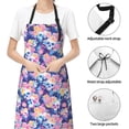 thumbnail image 6 of Lsque graffiti style Skull flower Waterproof Apron Chef Aprons for Men Heavy Duty Chemical Work Apron Extra Long Grilling Aprons with Adjustable Bib Apron, 6 of 9