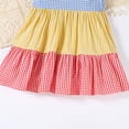 thumbnail image 4 of Adeawade Flower Girl Dress 2-3 Years Round Neck Toddler Sleeveless Patchwork Plaid Dresses Party Dance Dress Simple Clothes Multicolour, 4 of 5