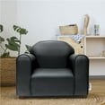 thumbnail image 3 of Keet Premium Black Children's Chair, Heavy Duty Faux Leather with Ottoman, 3 of 6
