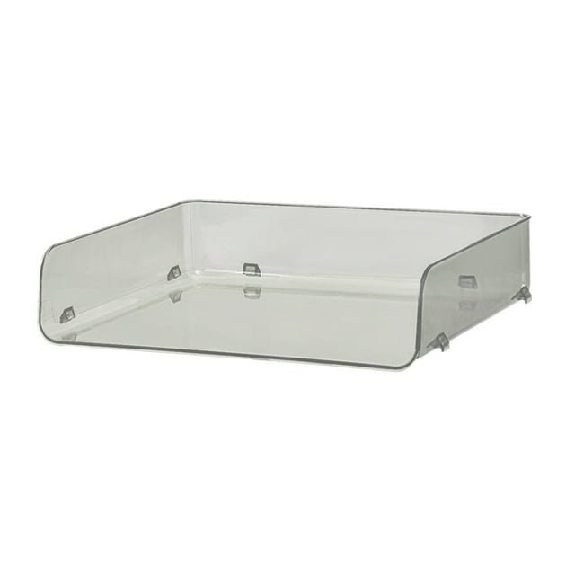 Boîte de Rangement, Boîte de Rangement de Bureau, Design Acrylique Empilable, Organiseur de Fichiers Transparent, Conteneur de Bureau, Rangement de Maquillage à Compartiments Multiples, Bac de Rangement Visible, Organiseur de Bureau Antidérapant Anti-Basculement