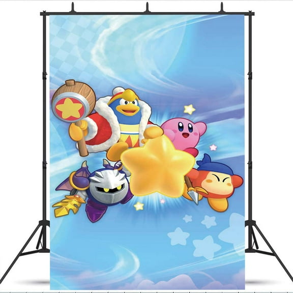 Kirby Star school Backdrop Background Banner Birthday Party Supplies Taspestry Wall Decor Poster Lover