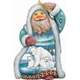 thumbnail image 2 of G.Debrekht 661512 General Holiday Santa Polar Bears Ornament 5 in., 2 of 3