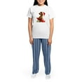 thumbnail image 4 of CafePress - Dachshund Christmas Women's Light Pajamas - Women's Short Sleeve Print T-Shirt and Pants Light Cotton Pajama Set, 4 of 7
