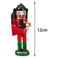 thumbnail image 6 of 6 Pieces Wooden Nutcracker Ornaments, Christmas Nutcracker Figures, 12cm Statue Nutcracker Soldier Figure Decor for Office, Home, Kids Gifts, 6 of 9