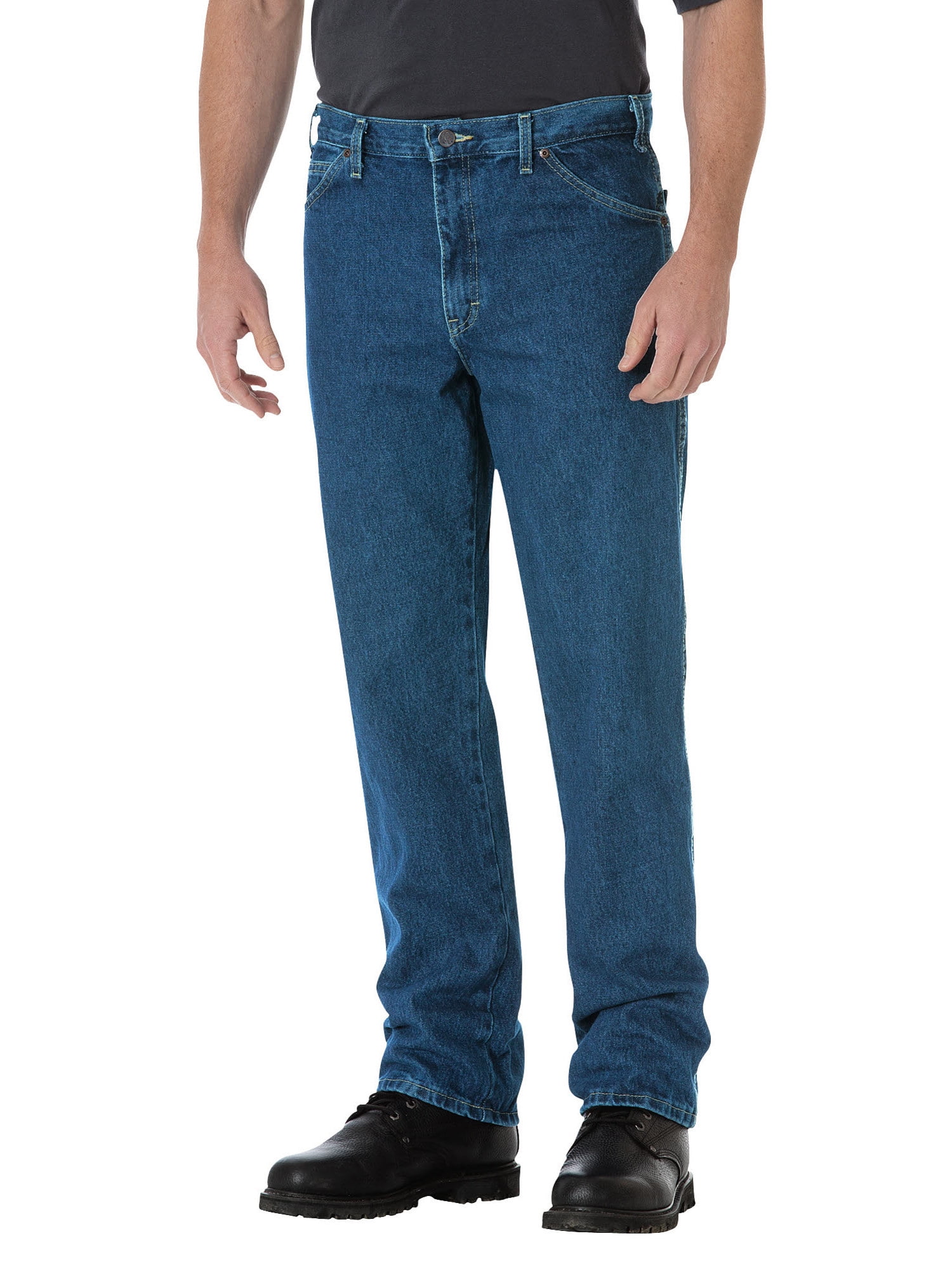 Dickies - Dickies Mens and Big Mens Regular Straight Fit 5-Pocket Denim ...