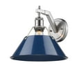 thumbnail image 3 of Yep by Golden Lighting Orwell 1-light Wall Sconce in Pewter and Navy Blue shade, 3 of 3