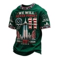 thumbnail image 2 of Never Forget 911 Patriotic Tee for Men with 25th Anniversary Print and Cotton Fabric Featuring 9/11 Memorial Shirts for Remembrance Ceremonies Church Services Community Events Green M, 2 of 4