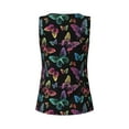 thumbnail image 5 of Fotbe Rainbow Butterflies Womens Loose Fit Casual Flowy Slim-Fit Tank Tops Athletic Round Neck Trendy Sleeveless Summer Tops for Gym and Yoga-Large, 5 of 9