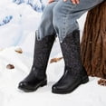 thumbnail image 6 of Splozh Girls Cowgirl Boots Mid Calf Square Toe Western Boot for Kids Glitter Cowboy Boot,Black 10.5, 6 of 6
