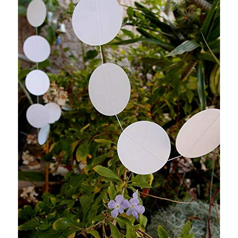 Quasimoon White Paper Circle Garland by PaperLanternStore