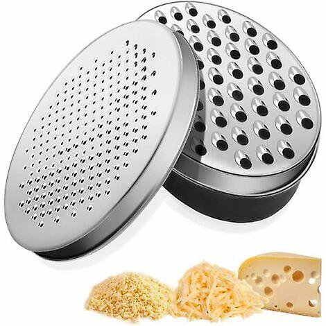 Cheese Grater, Oval Grater, Cheese Grater With Container, Stainless Steel Chocolate Grater, Vegetable Grater With Storage Box