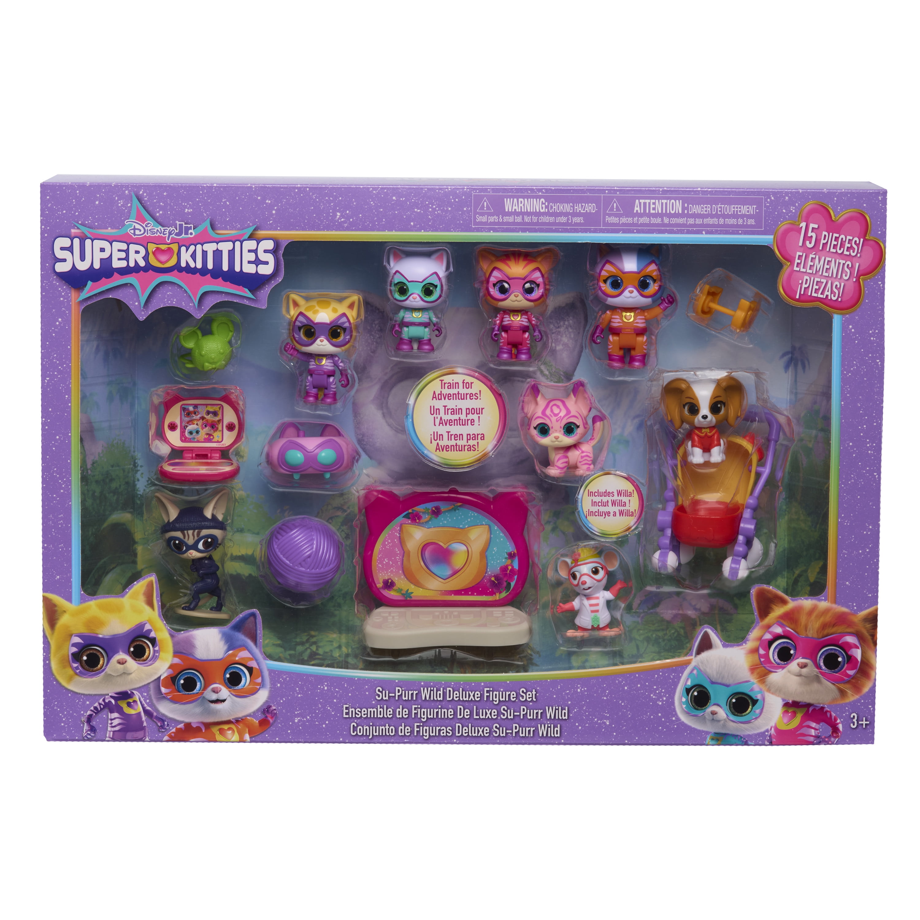 Disney Jr. SuperKitties Su-Purr Wild Deluxe Figure Set, 15-Pieces