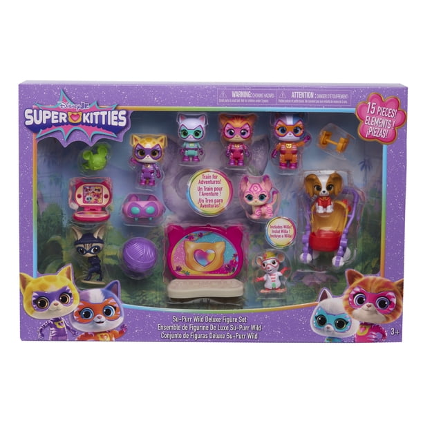 Disney Jr. SuperKitties Su-Purr Wild Deluxe Figure Set, 15-Pieces