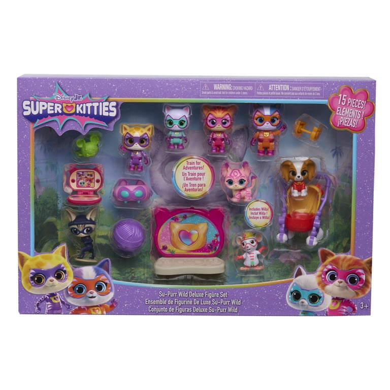 Disney Jr. SuperKitties Su-Purr Wild Deluxe Figure Set, 15-Pieces