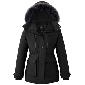 Wantdo Women's Recycled Winter Parka with Removable Hood