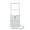 White, variant on Tall Nightstand with Charging Station,Modern Bedside Tables with Storage Shelves & 2 Drawers for Bedroom,Brown
