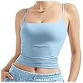 thumbnail image 4 of Kureaily Women's Basic Double Lined Scoop Neck Tank Tops Adjustable Cami Tank Summer Sleeveless Tops+bottom, 4 of 4