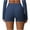 Blue women's high waisted shorts a1, variant on Cagogo Women's High Waisted Workout Shorts Solid Slim Fit Quick Dry Sporty Running Yoga Gym Shorts Summer Athletic Training Bottoms, Pink S