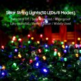 thumbnail image 4 of Luces de cadena solares 50 LED / 8 modos Luces de hadas al aire libre impermeables, 4 of 8