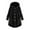 Black womens coat, variant on Usmixi Womens Winter Plush Coat Womens Plush Overcoats Plus Size Casual Solid Fluffy Fleece Hooded Coats Button Down Irregular Hem Sweater Outerwear Plush Coat
