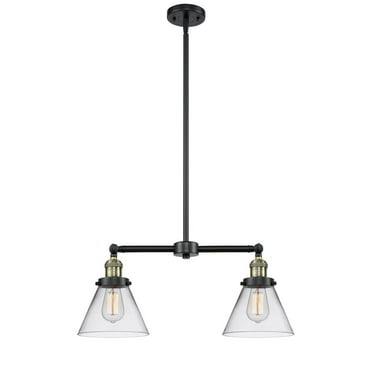 Innovations 2-LT LED Large Cone 22" Chandelier - Black Antique Brass - 209-BAB-G42-LED